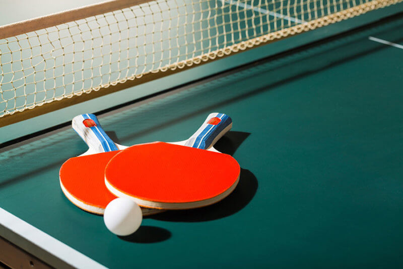 ping-pong interieur et exterieur sur place